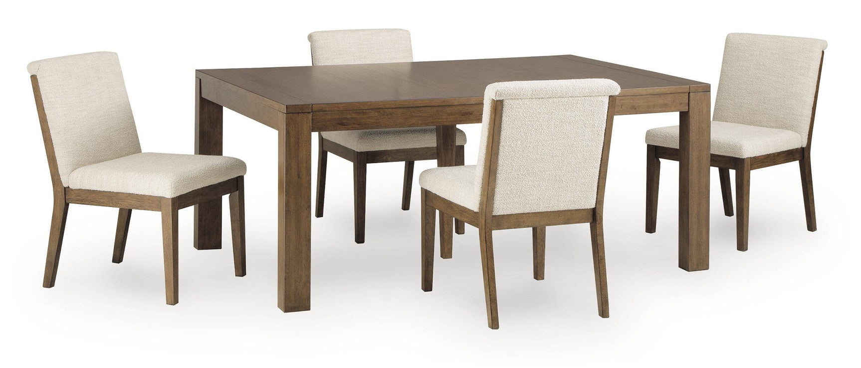 Marxmore Beige/Brown Extension Dining Table and 4 Chairs