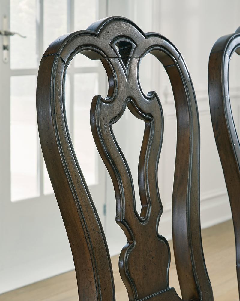Maylee Dark Brown Dining Chair (Set of 2) - Ornate Home