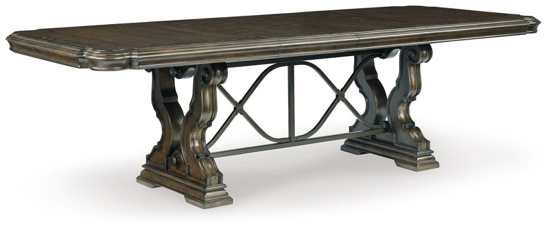 Maylee Dark Brown Dining Extension Table - Ornate Home