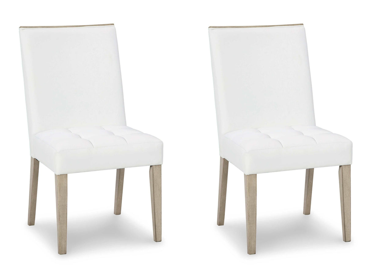 Wendora Bisque & White Dining Room Chair (Set of 2) - Ornate Home