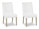 Wendora Bisque & White Dining Room Chair (Set of 2) - Ornate Home