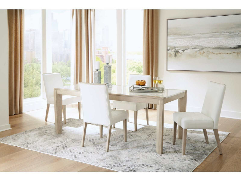 Wendora Bisque & White Dining Room Set / 5pc - Ornate Home