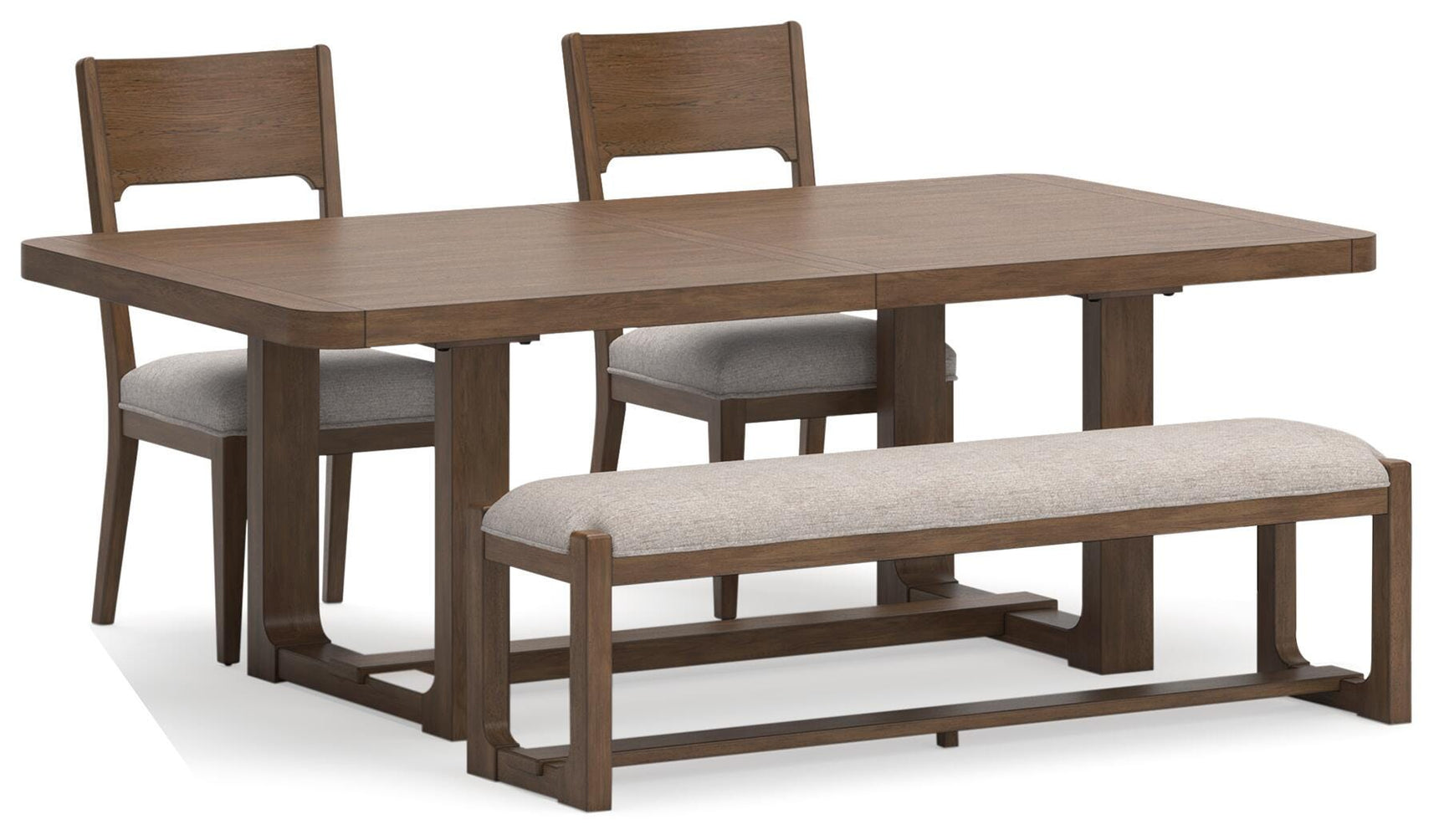 Cabalynn Light Brown Dining Table, 2 Chairs and Bench (Online Special Price)