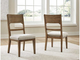 Cabalynn Oatmeal & Light Brown Dining Side Chair (Set of 2) - Ornate Home