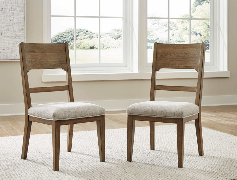 Cabalynn Oatmeal & Light Brown Dining Side Chair (Set of 2) - Ornate Home
