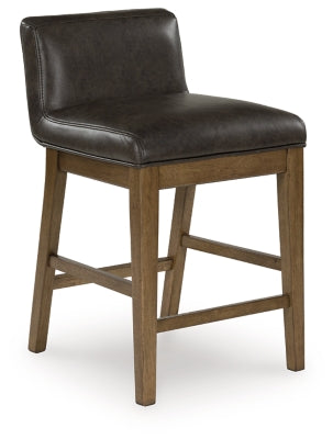 Cabalynn Two-tone Brown Upholstered Barstool (Set of 2) - Ornate Home