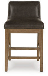 Cabalynn Two-tone Brown Upholstered Barstool (Set of 2) - Ornate Home