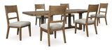 Cabalynn Light Brown Dining Room Set / 7pc - Ornate Home