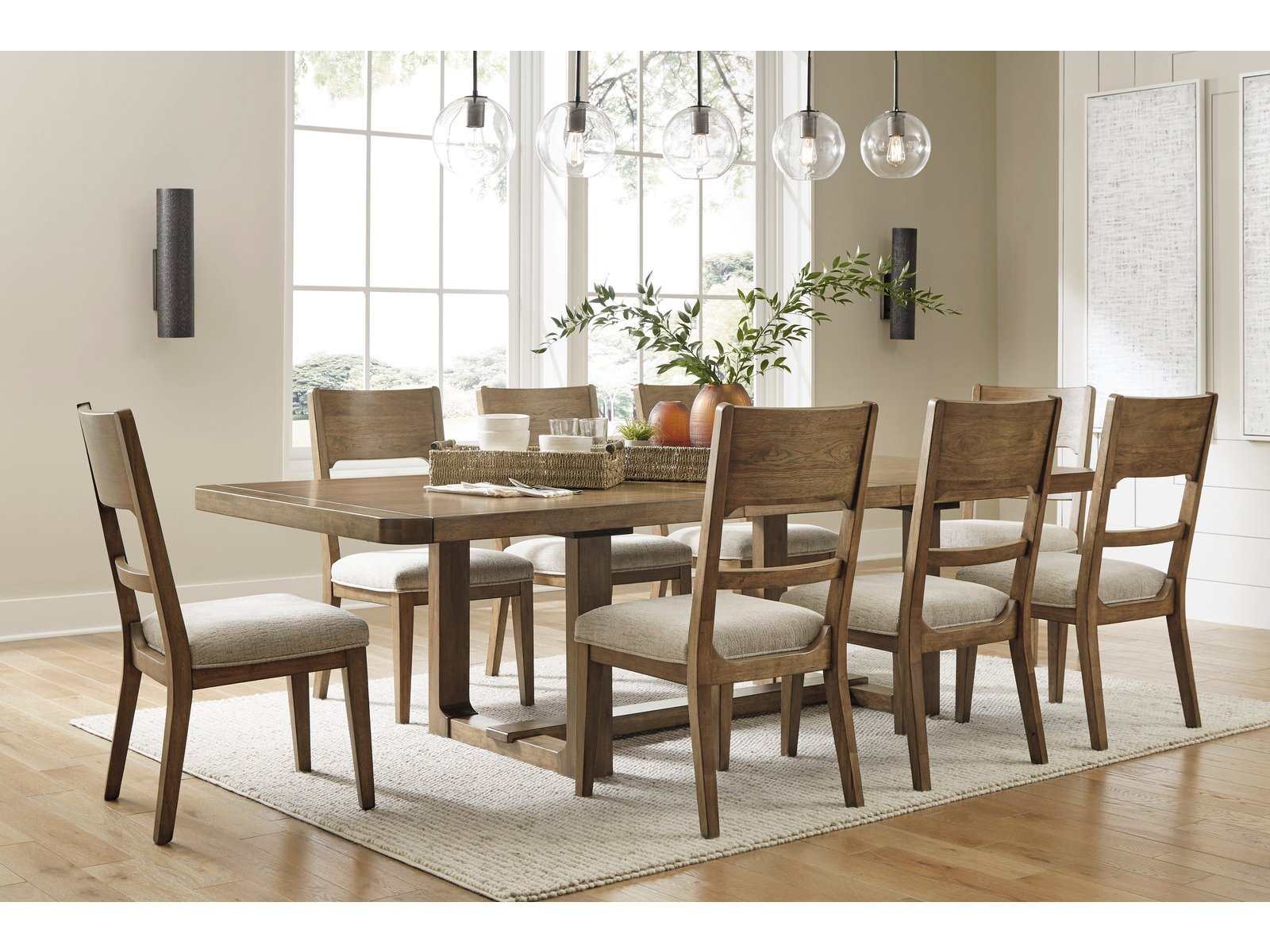 Cabalynn Light Brown Dining Room Set / 9pc - Ornate Home