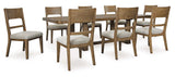 Cabalynn Light Brown Dining Room Set / 9pc - Ornate Home