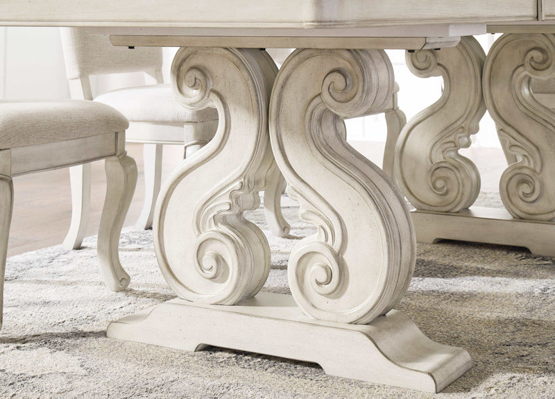 Arlendyne Antique White Dining Room Set / 7pc - Ornate Home