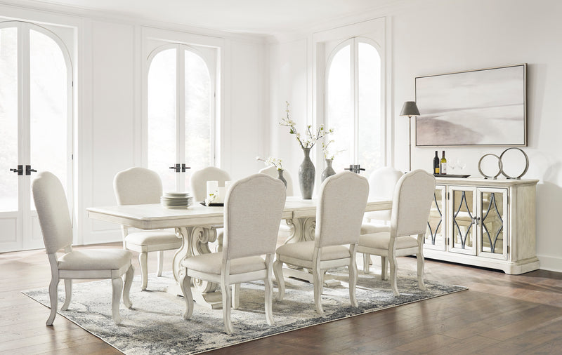 Arlendyne Antique White Dining Room Set / 9pc - Ornate Home