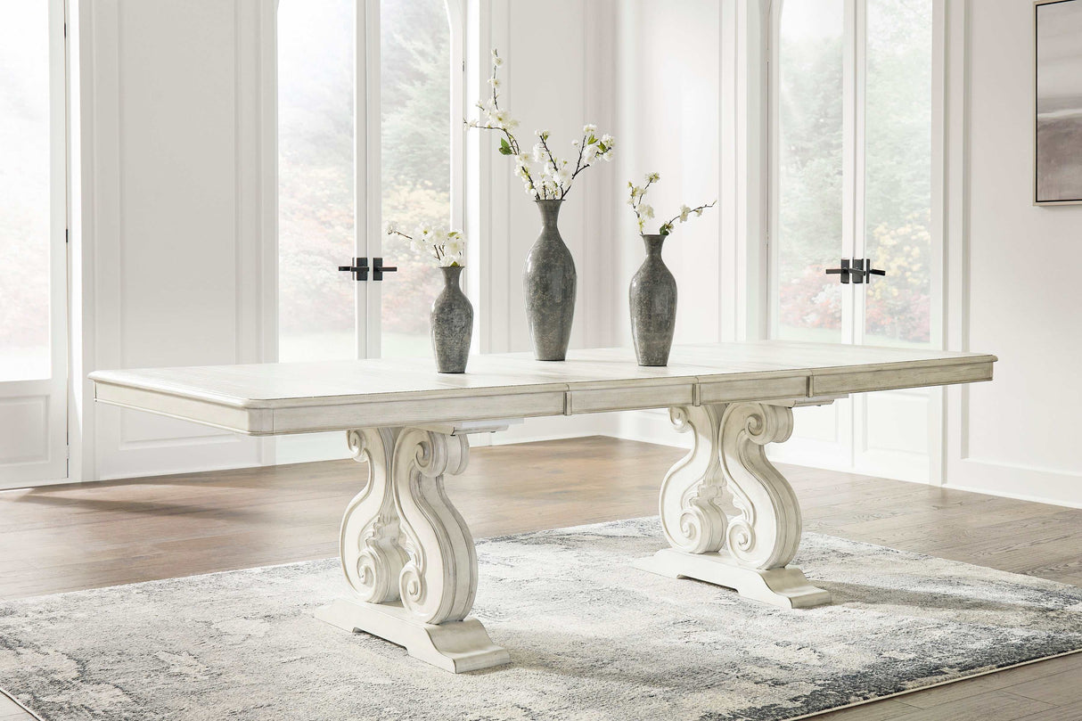 Arlendyne Antique White Dining Room Set / 9pc - Ornate Home