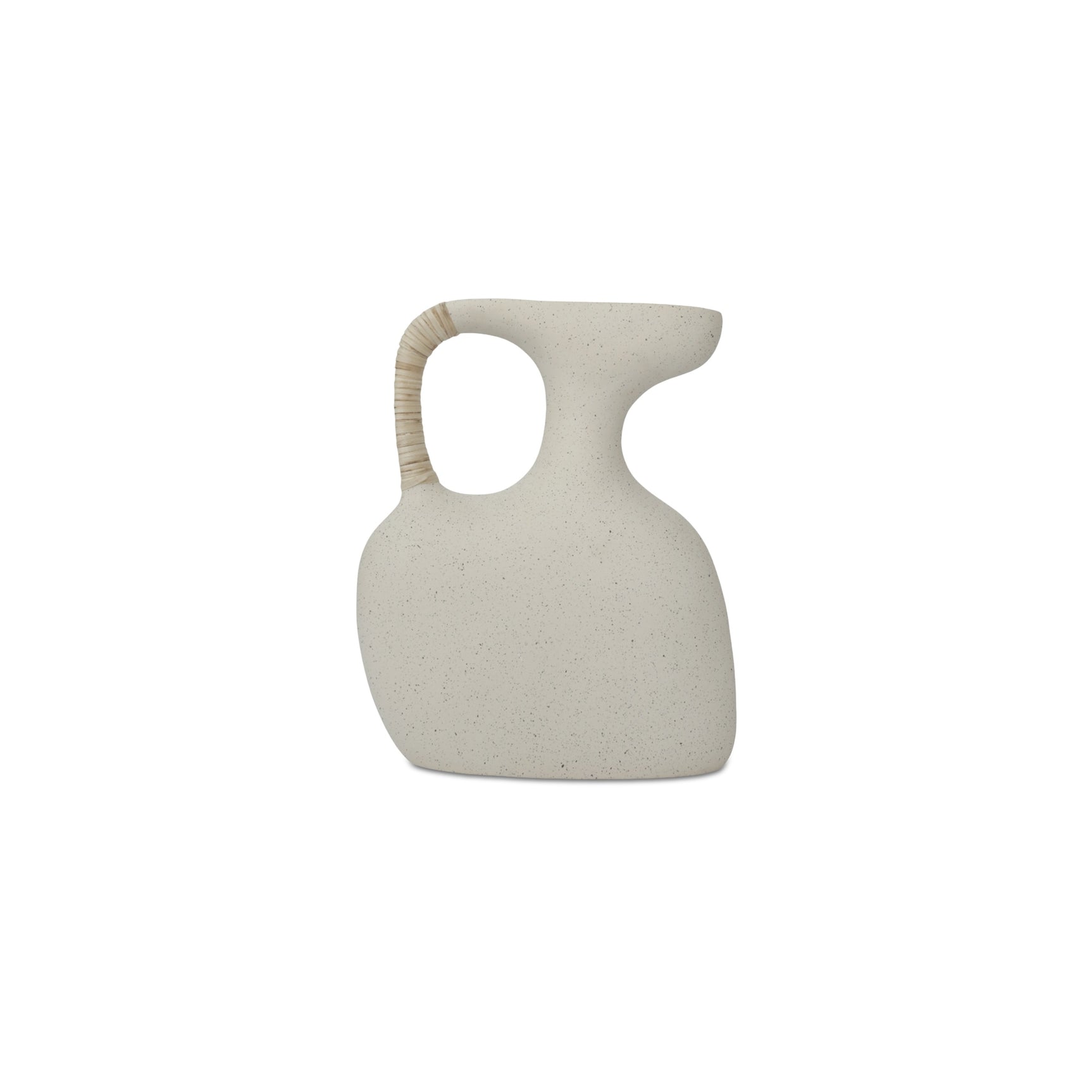 Vila Cream White 13-in Sculptural Vessel