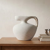 Vila Cream White 9.5-in Sculptural Vessel