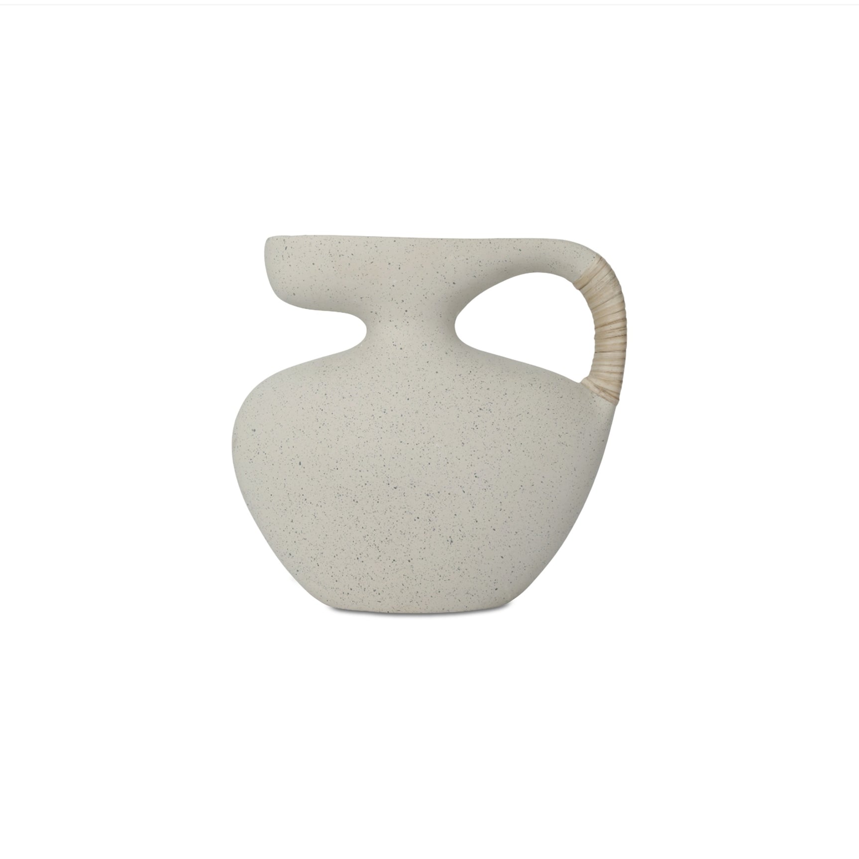 Vila Cream White 9.5-in Sculptural Vessel