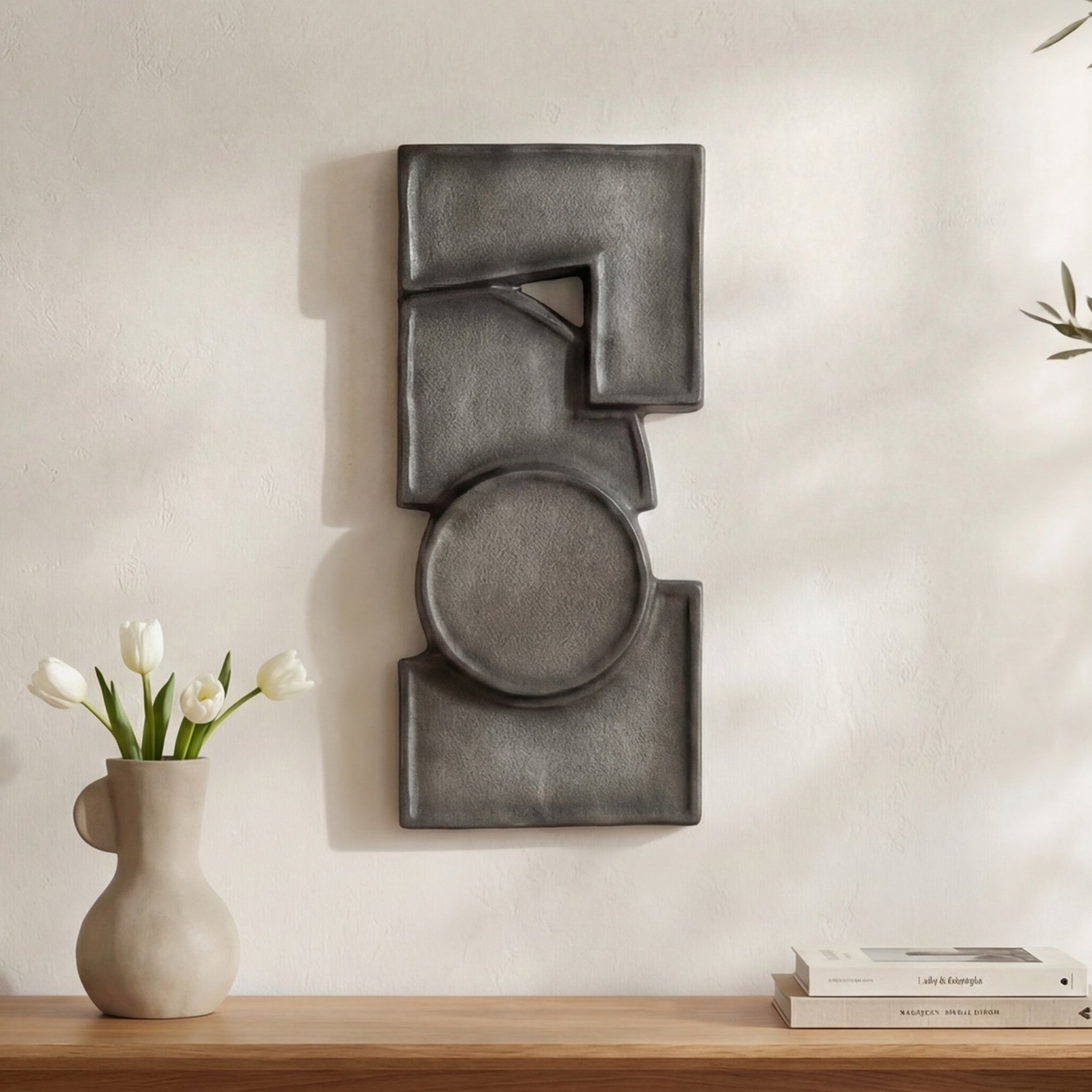 Teo Charcoal Wall Sculpture