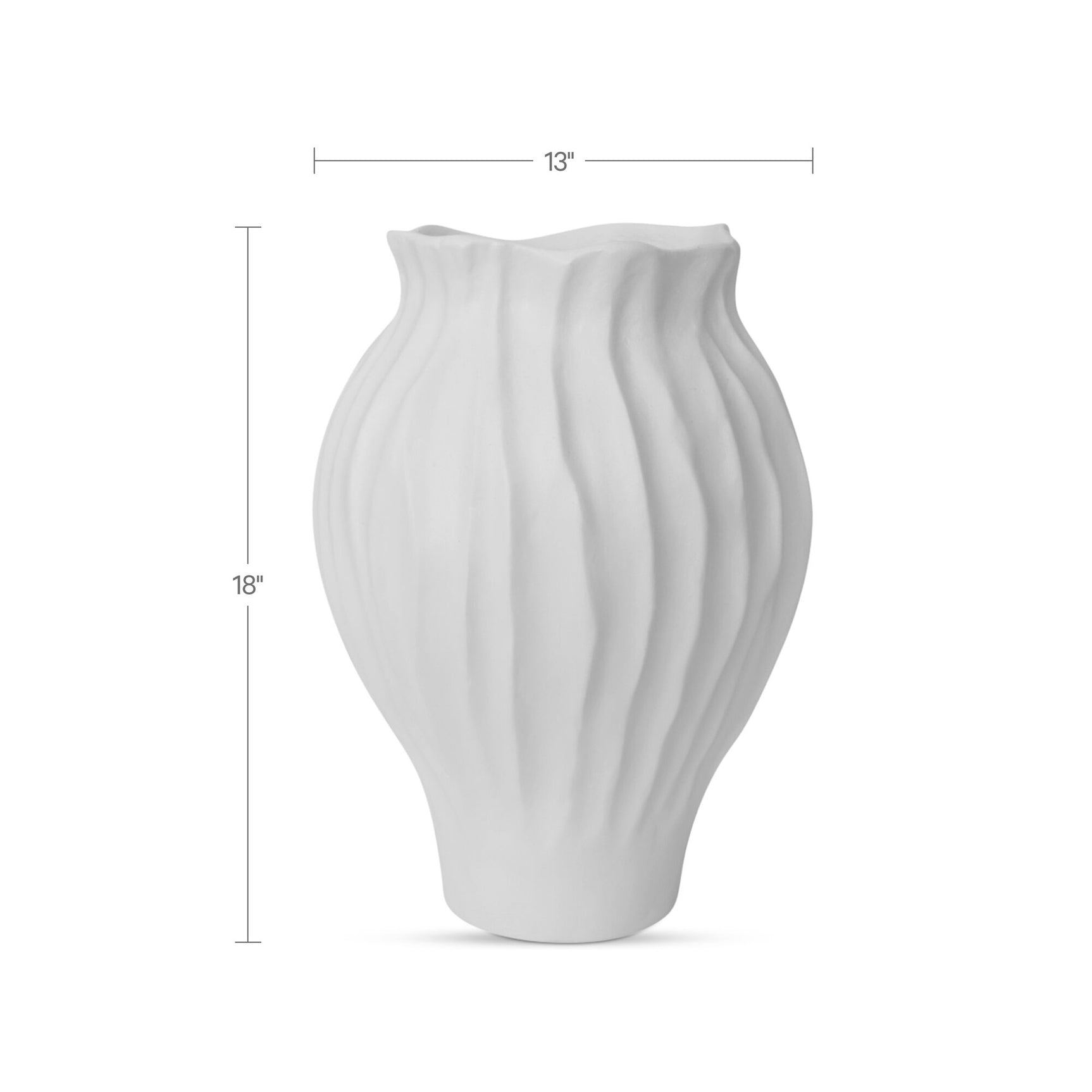 Adria White 18-in Vessel
