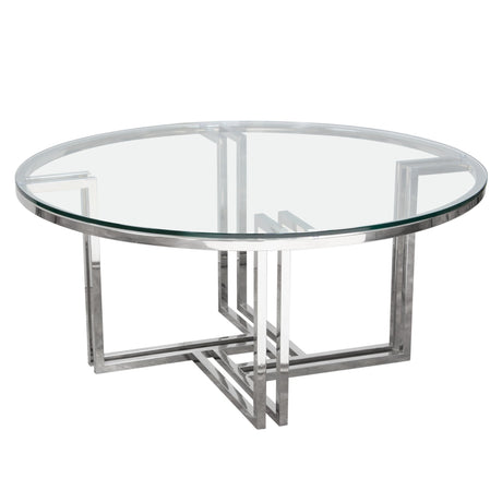 DEKO Stainless Steel Round Coffee Table - Ornate Home