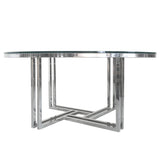 DEKO Stainless Steel Round Coffee Table - Ornate Home