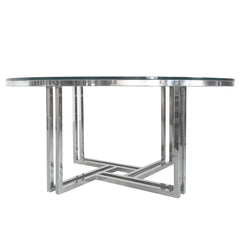 DEKO Stainless Steel Round Coffee Table - Ornate Home