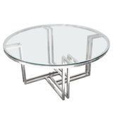 DEKO Stainless Steel Round Coffee Table - Ornate Home
