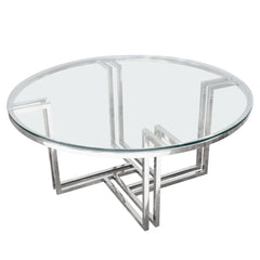 DEKO Stainless Steel Round Coffee Table - Ornate Home