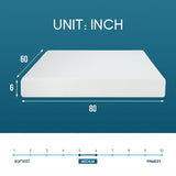 Artemisia White 6" Queen Memory Foam Mattress