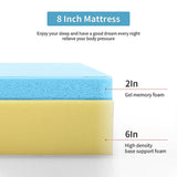 Artemisia White 8" Queen Memory Foam Mattress