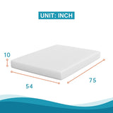 Artemisia White 10" Full Memory Foam Mattress