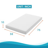 Artemisia White 10" Twin Memory Foam Mattress