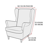 Velvet Wing Chair Cover Stretch Spandex Wingback Chair Cover Elastic Armchair Cover Sofa Covers with Seat Cushion Cover