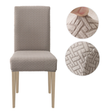 High Stretch Dining Chair Cover, 1/2/4/6pcs Jacquard Spandex Slipcover