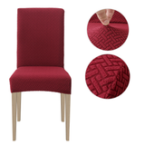 High Stretch Dining Chair Cover, 1/2/4/6pcs Jacquard Spandex Slipcover