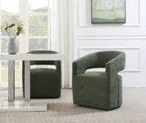 Libni Green Arm Chair w/Swivel Casters