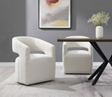 Libni Cream Arm Chair w/Swivel Casters