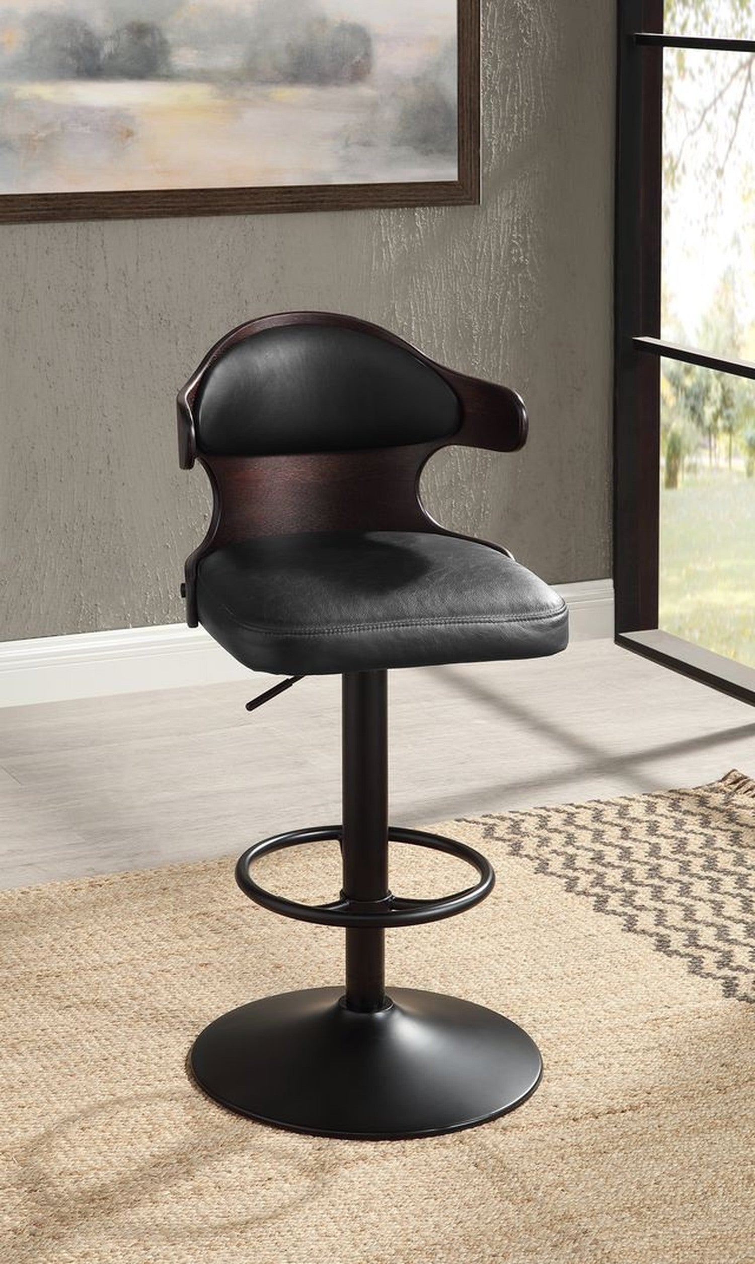Saby Antique Slate Adjustable Stool w/Swivel