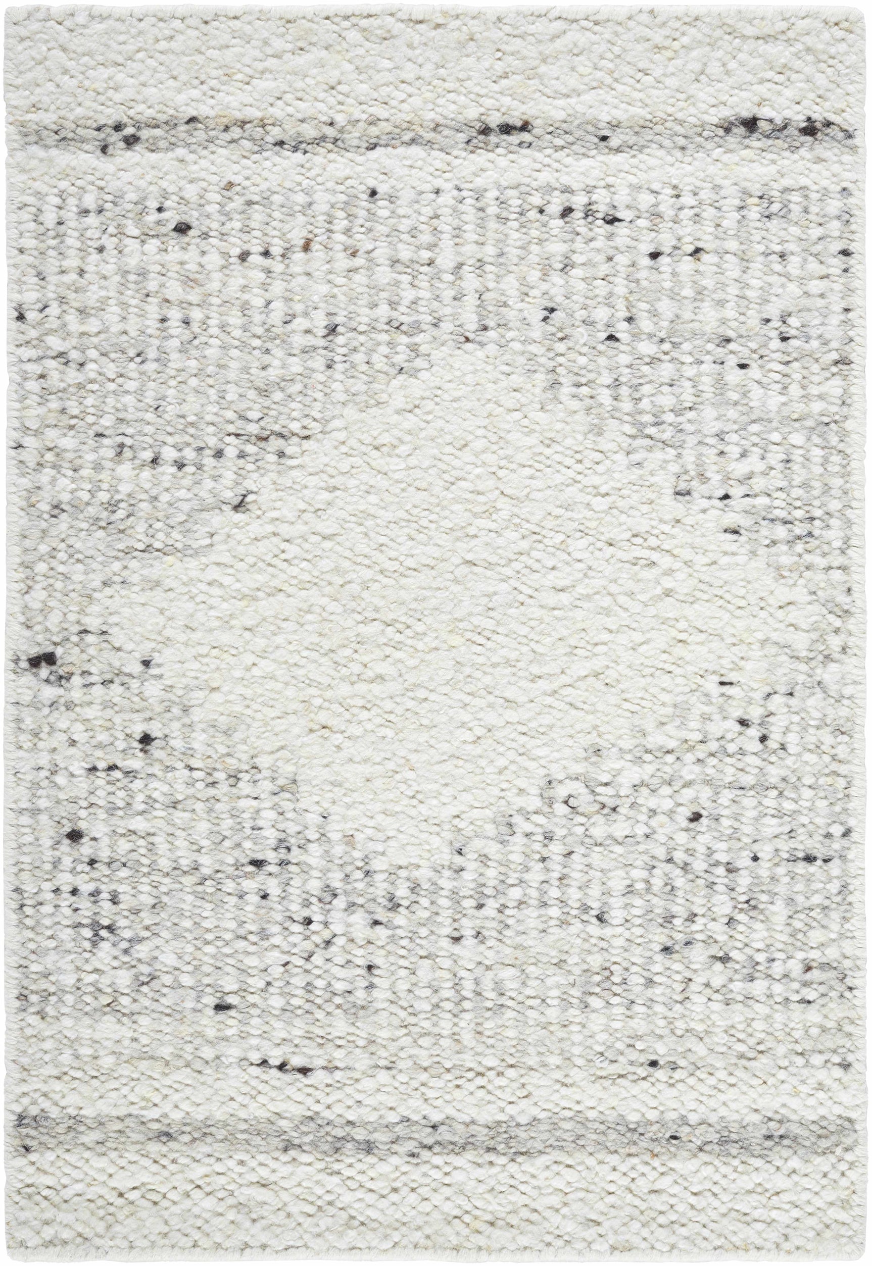 Ethara Ivory Charcoal Global Bohemian Tribal Pattern Wool Handmade Area Rug - Clearance