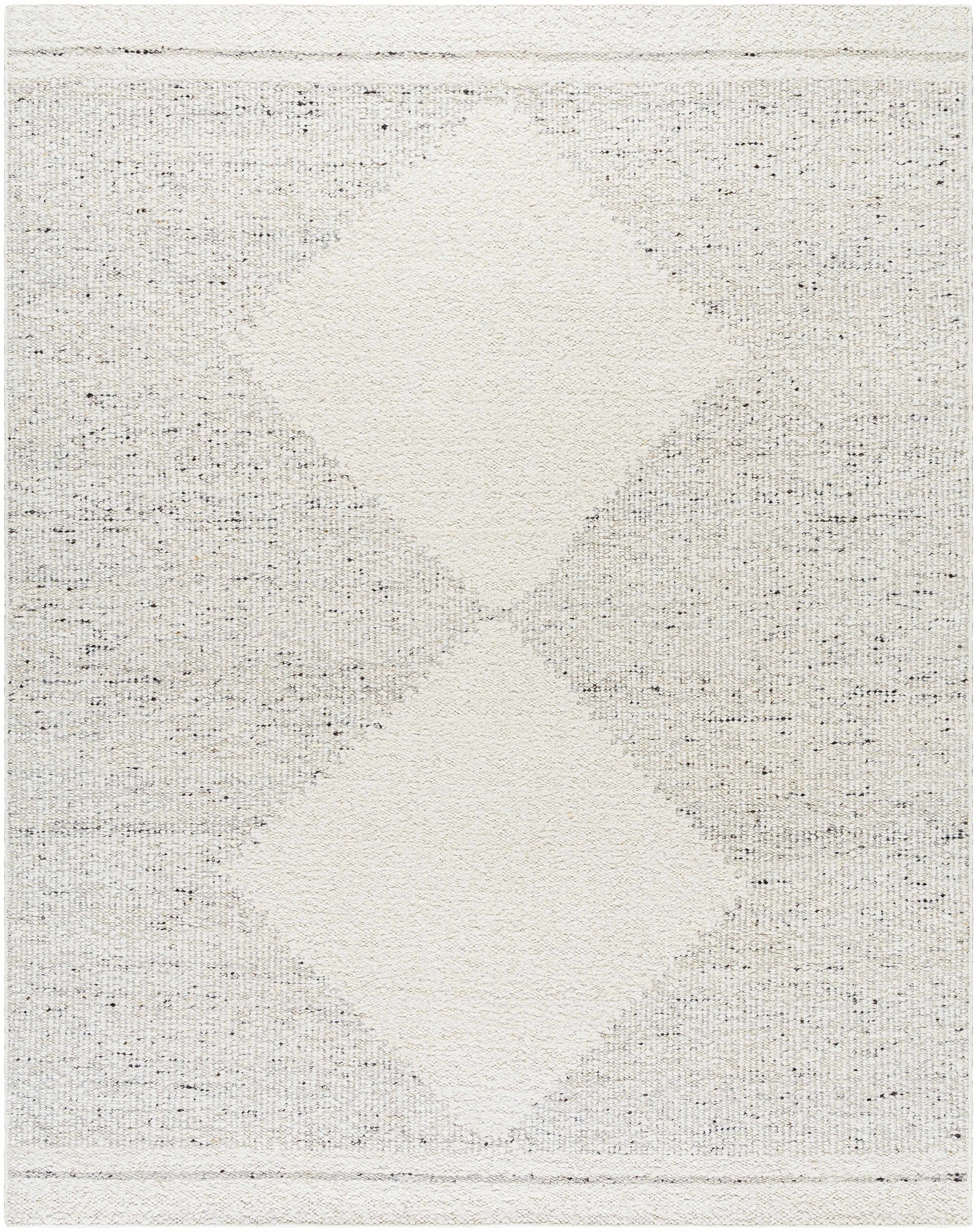 Ethara Ivory Charcoal Global Bohemian Tribal Pattern Wool Handmade Area Rug - Clearance