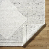 Ethara Ivory Charcoal Global Bohemian Tribal Pattern Wool Handmade Area Rug - Clearance