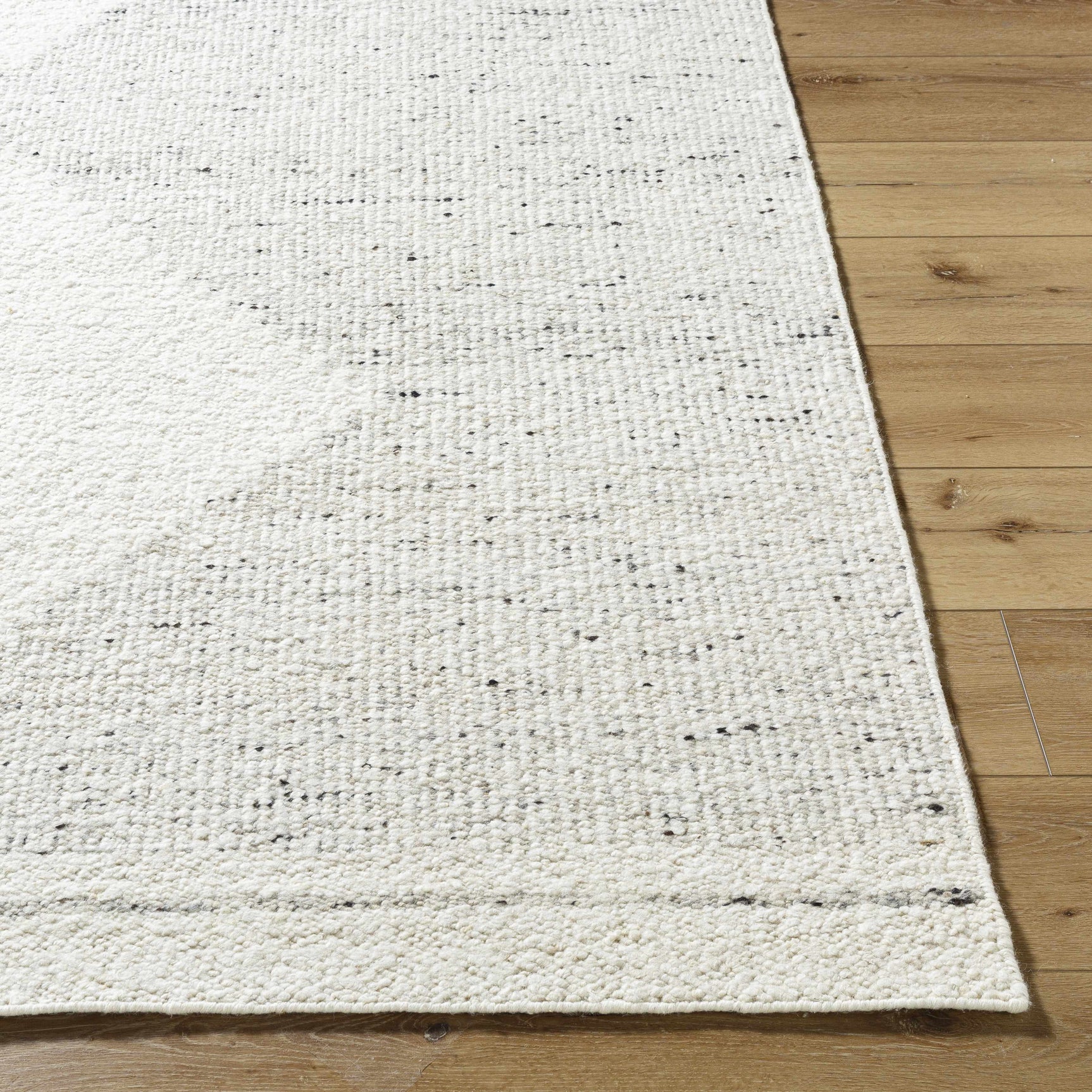 Ethara Ivory Charcoal Global Bohemian Tribal Pattern Wool Handmade Area Rug - Clearance