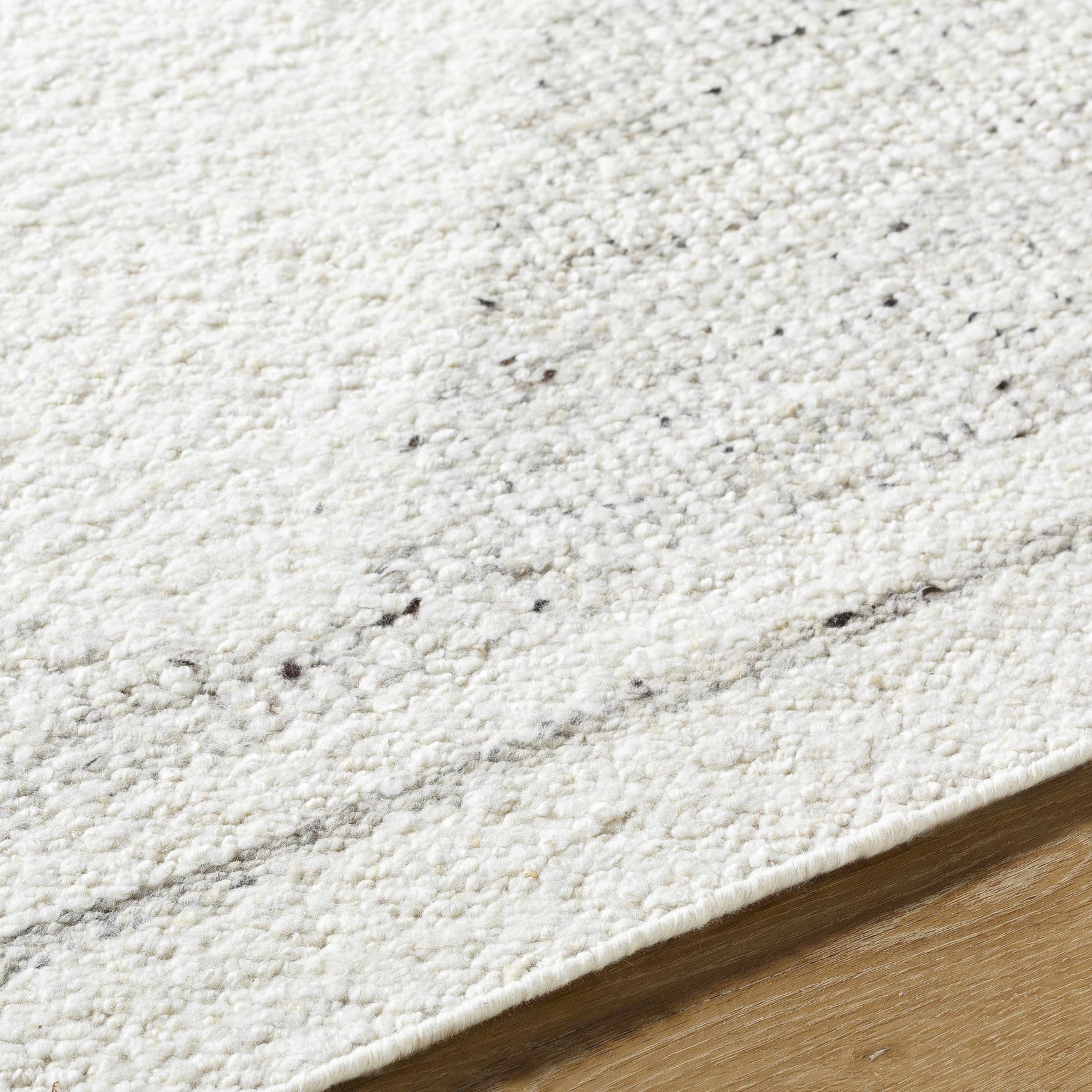 Ethara Ivory Charcoal Global Bohemian Tribal Pattern Wool Handmade Area Rug - Clearance
