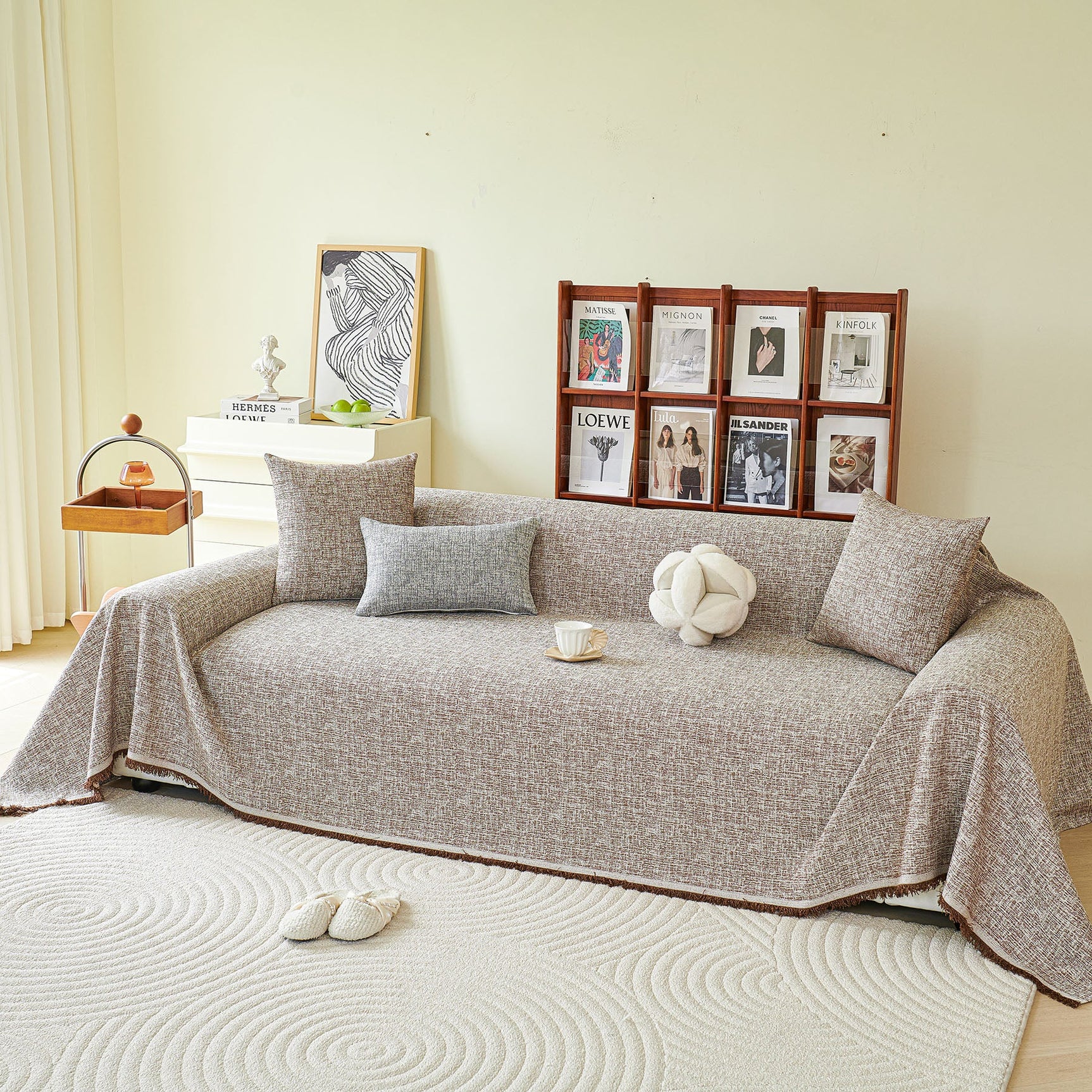 Decorative Furniture Protector Sofa Throw Cover for Loveseat, Sofa & Sectional Couch