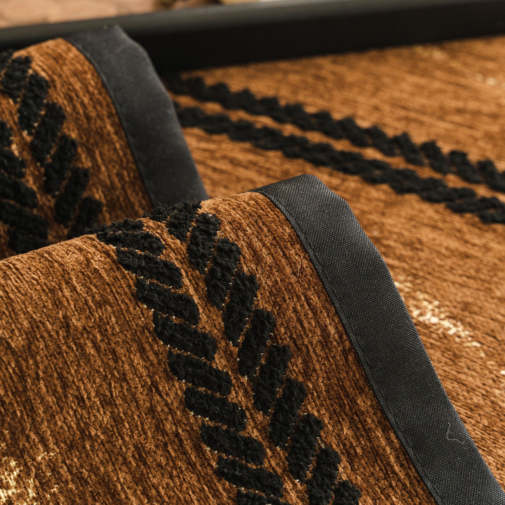 Non-Slip Sofa Cover with Thick Chenille Texture Woven Stripe Couch Protector Throw