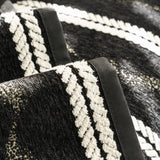 Non-Slip Sofa Cover with Thick Chenille Texture Woven Stripe Couch Protector Throw