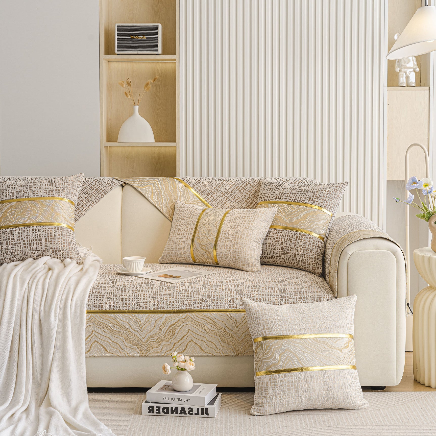 Modern Non-Slip Couch Slipcover, Soft, Durable & Washable Furniture Protector