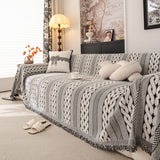 Sofa Cover Blanket Throw with Tassels, Decorative Furniture Protector for Dogs/Pets
