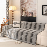 Sofa Cover Blanket Throw with Tassels, Decorative Furniture Protector for Dogs/Pets