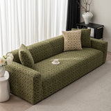 3D Jacquard Geometric Sofa Cover, High Stretch Soft Polar Fleece Slipcover for Couch