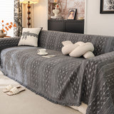 Sofa Cover Blanket Throw with Tassels, Decorative Furniture Protector for Dogs/Pets